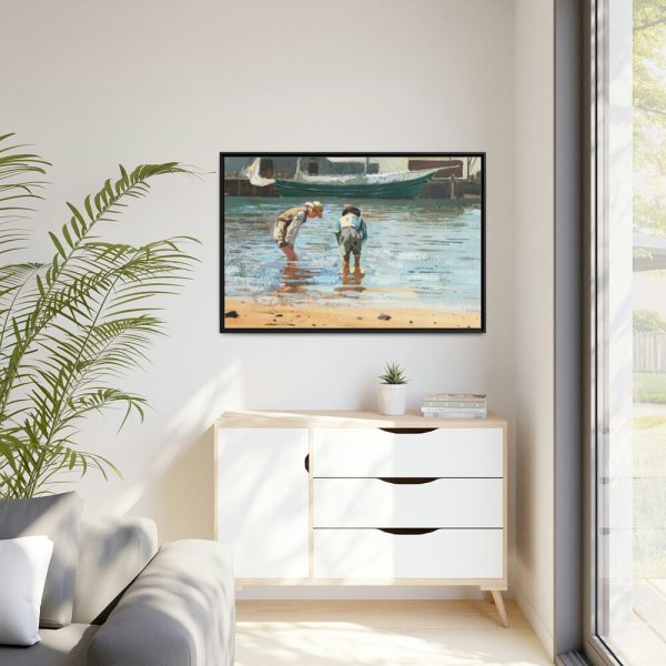 88289-133.jpg Boys Wading by Winslow Homer Framed Canvas
