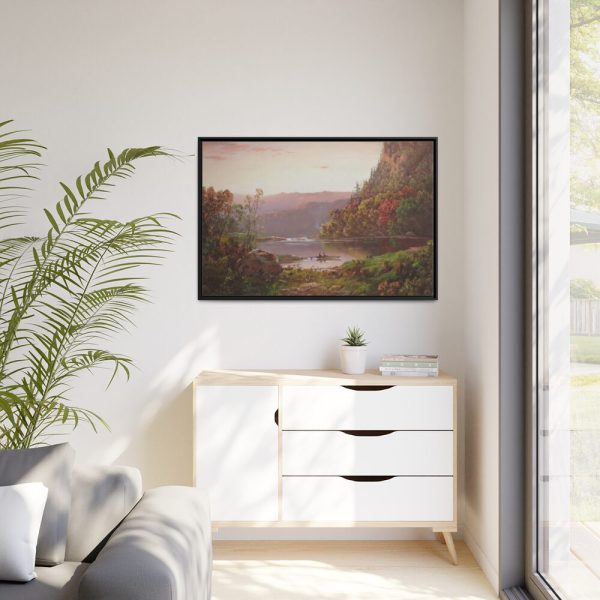 88289-158.jpg On Valley River Virginia by William Louis Sonntag Framed Canvas