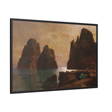 Isle of Capri, The Faraglioni by William Stanley Haseltine Framed Canvas