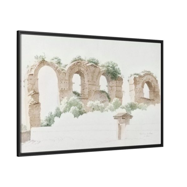 88289-195.jpg A Part of an Aqueduct in Rome by Joseph August Knip Framed Canvas