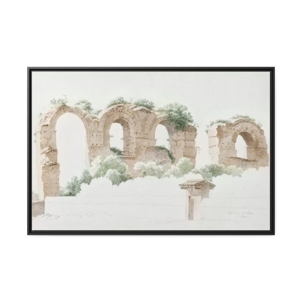 88289-196.jpg A Part of an Aqueduct in Rome by Joseph August Knip Framed Canvas