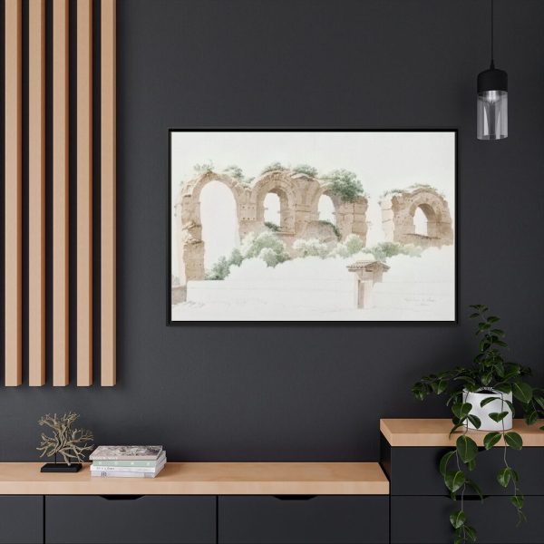 88289-199.jpg A Part of an Aqueduct in Rome by Joseph August Knip Framed Canvas