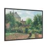 The Artist's Garden at Eragny by Camille Pissarro Framed Canvas
