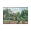 The Artist's Garden at Eragny by Camille Pissarro Framed Canvas