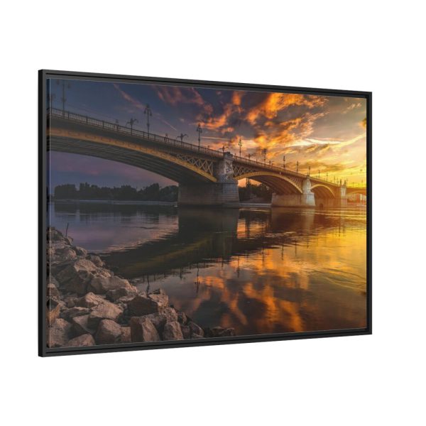 88289-210.jpg Bridge in Budapest, Danube River Framed Canvas