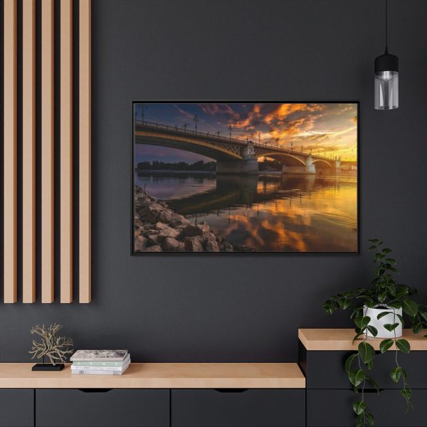 88289-214.jpg Bridge in Budapest, Danube River Framed Canvas