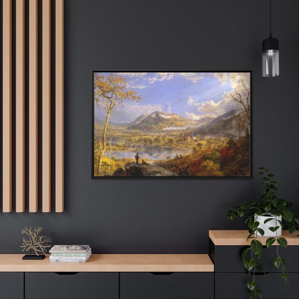 Starrucca Viaduct, Pennsylvania by Jasper Francis Cropsey Framed Canvas