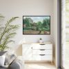 The Artist's Garden at Eragny by Camille Pissarro Framed Canvas