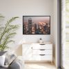 88289-248.jpg Gray High-Rise Building at Night Framed Canvas