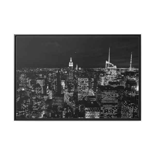 88289-256.jpg Black and White New York City Skyscraper Framed Canvas