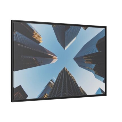 Tall skyscrapers in Calgary Framed Canvas