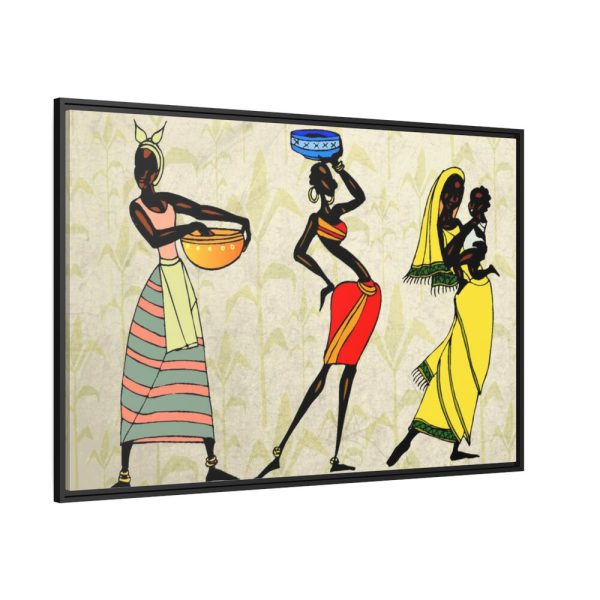 Woman Ethic African People Framed Canvas