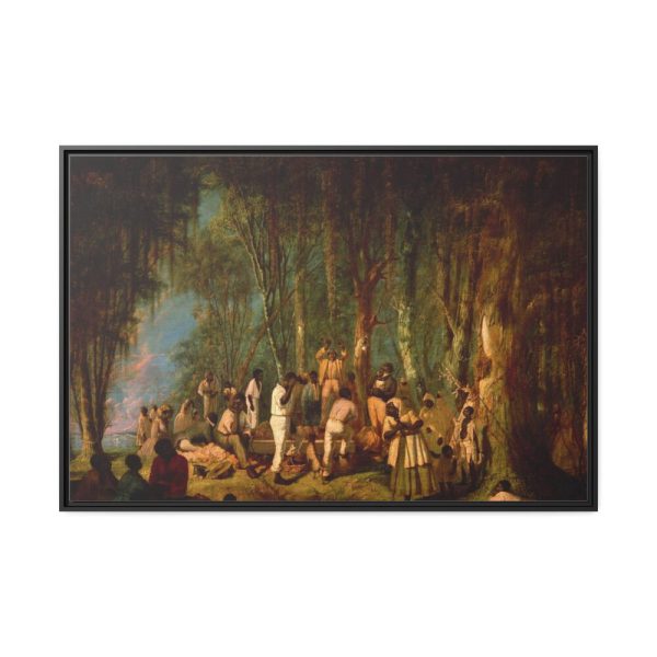 Plantation Burial by John Antrobus Framed Canvas