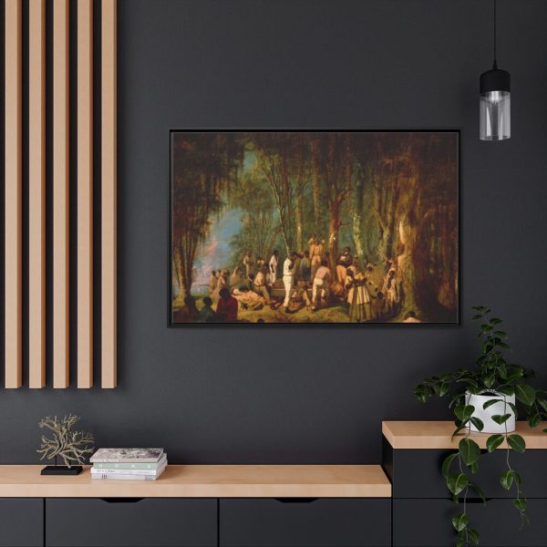 Plantation Burial by John Antrobus Framed Canvas