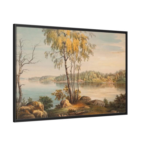 88289-325.jpg Lakeside View Near Träskända Manor, by Magnus Von Wright Framed Canvas