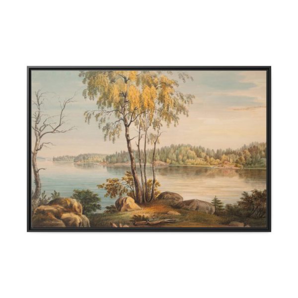 88289-326.jpg Lakeside View Near Träskända Manor, by Magnus Von Wright Framed Canvas