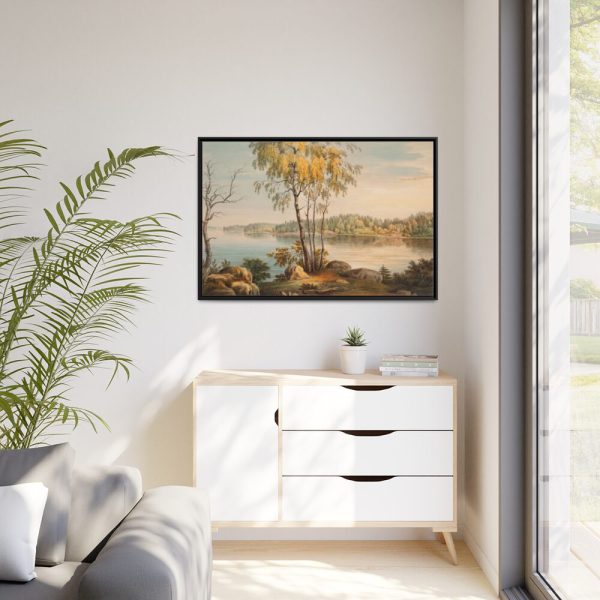 88289-328.jpg Lakeside View Near Träskända Manor, by Magnus Von Wright Framed Canvas