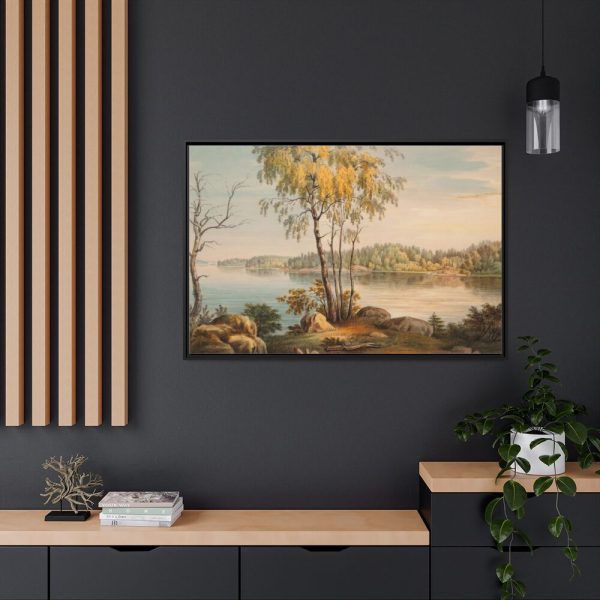 88289-329.jpg Lakeside View Near Träskända Manor, by Magnus Von Wright Framed Canvas