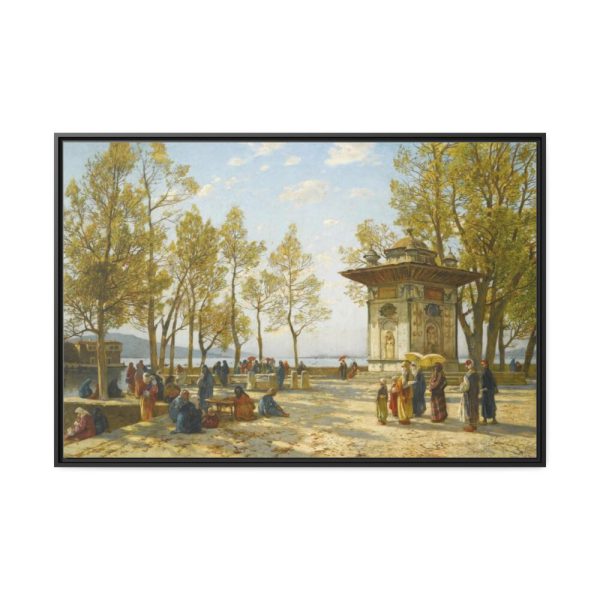 88289-351.jpg La fontana by Hermann Corrodi Framed Canvas
