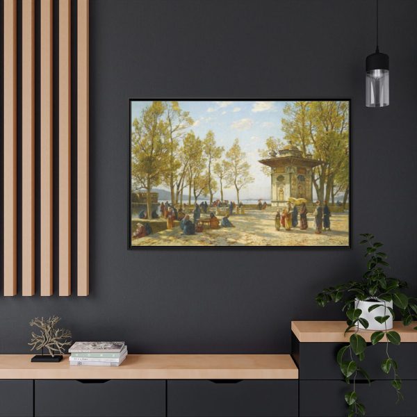 88289-354.jpg La fontana by Hermann Corrodi Framed Canvas