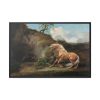 Horse Frightened by a Lion by George Stubbs Framed Canvas