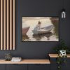 Woman in a Rowing Boat by Albert Edelfelt Framed Canvas