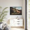 Horse Frightened by a Lion by George Stubbs Framed Canvas