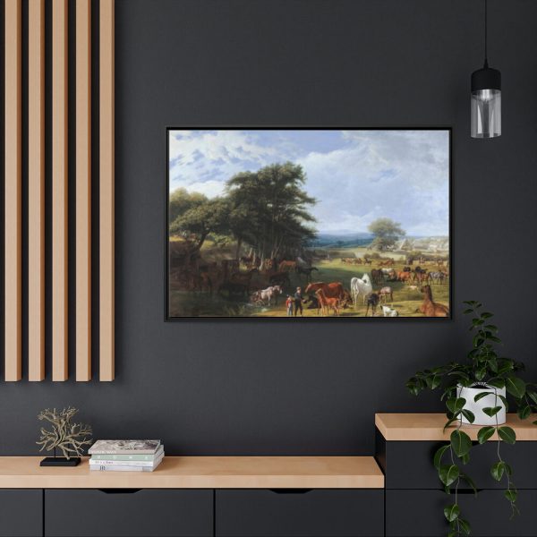 88289-54.jpg Lord Rivers's Stud Farm by Jacques-Laurent Agasse Framed Canvas