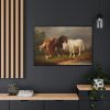 88289-9.jpg Horses after Carl Wahlbom by Magnus Von Wright Framed Canvas