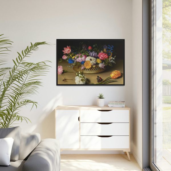 Flower Still Life by Ambrosius Bosschaert the Elder Framed Canvas