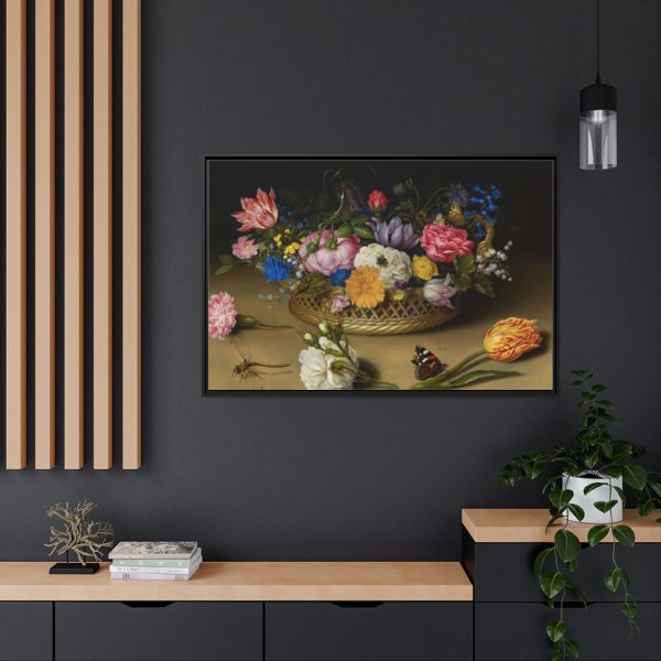 Flower Still Life by Ambrosius Bosschaert the Elder Framed Canvas