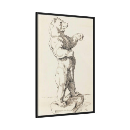 Takajaloillaan Seisova Karhu by Helene Schjerfbeck Framed Canvas