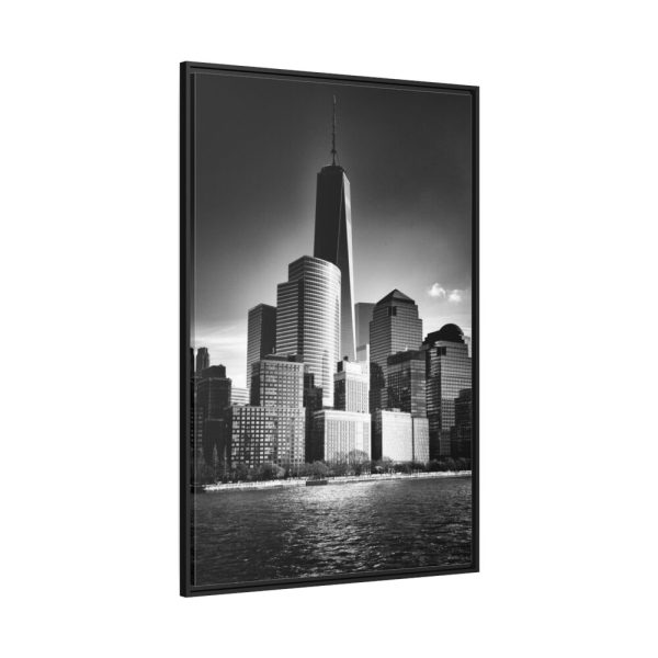 88299-105.jpg City Building Black and White Tower Skyscraper Framed Canvas