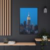 88299-124.jpg Empire State Building and Skyscrapers With Lights Framed Canvas