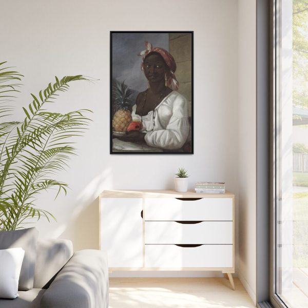 88299-128.jpg Portrait of a Haitian Woman Framed Canvas