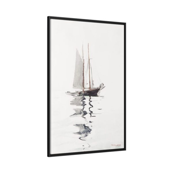 88299-135.jpg Two–Masted Schooner With Dory by Winslow Homer Framed Canvas