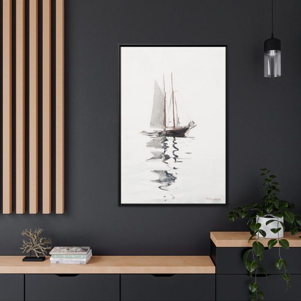 88299-139.jpg Two–Masted Schooner With Dory by Winslow Homer Framed Canvas