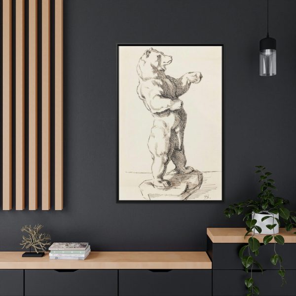 88299-14.jpg Takajaloillaan Seisova Karhu by Helene Schjerfbeck Framed Canvas