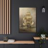 88299-154.jpg H.M.S. Asia Taking in Her Sails by Richard B. B. Framed Canvas