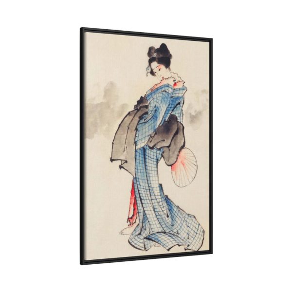 88299-155.jpg Woman Wearing Kimono by Katsushika Hokusai Framed Canvas