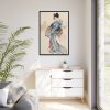 88299-158.jpg Woman Wearing Kimono by Katsushika Hokusai Framed Canvas