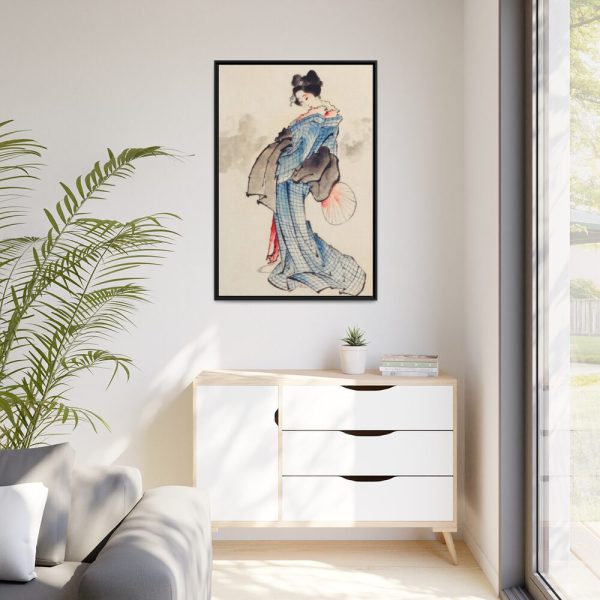 88299-158.jpg Woman Wearing Kimono by Katsushika Hokusai Framed Canvas