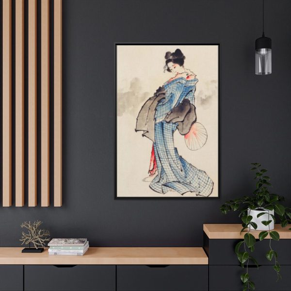 88299-159.jpg Woman Wearing Kimono by Katsushika Hokusai Framed Canvas