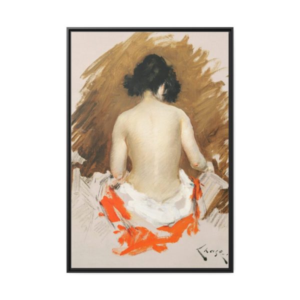 88299-161.jpg Naked Japanese Woman by William Merritt Chase Framed Canvas