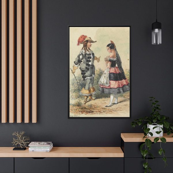 88299-199.jpg Cavalier and Maid in Spanish Costume Framed Canvas