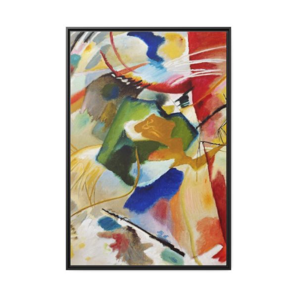 88299-201.jpg Painting with Green Center Framed Canvas