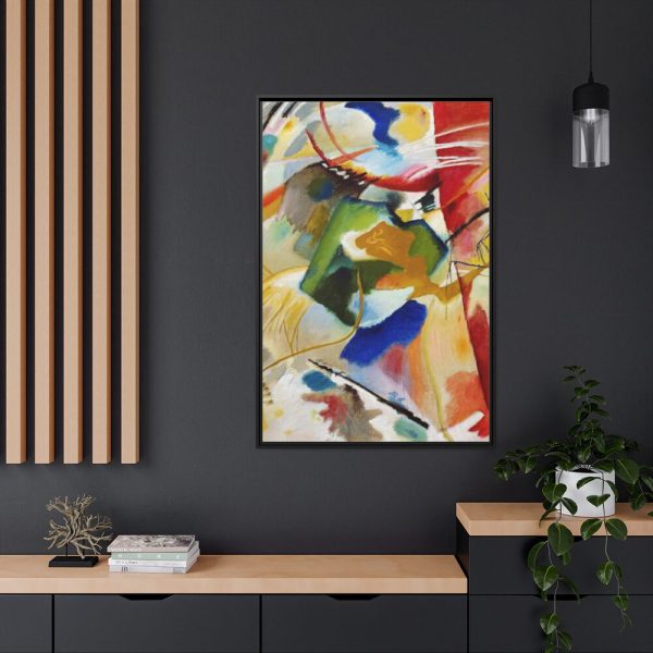 88299-204.jpg Painting with Green Center Framed Canvas