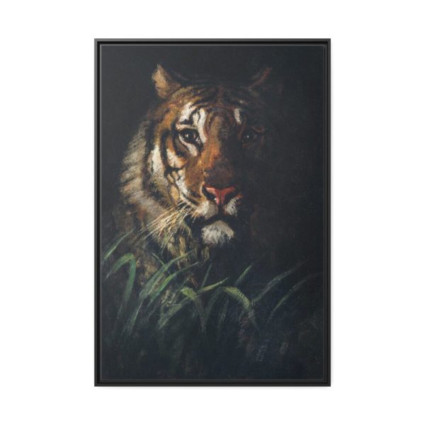 88299-206.jpg Tiger's Head painting in high Framed Canvas