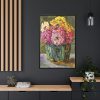 88299-24.jpg Still Life with Zinnias in a Green Jar by Floris Verster Framed Canvas