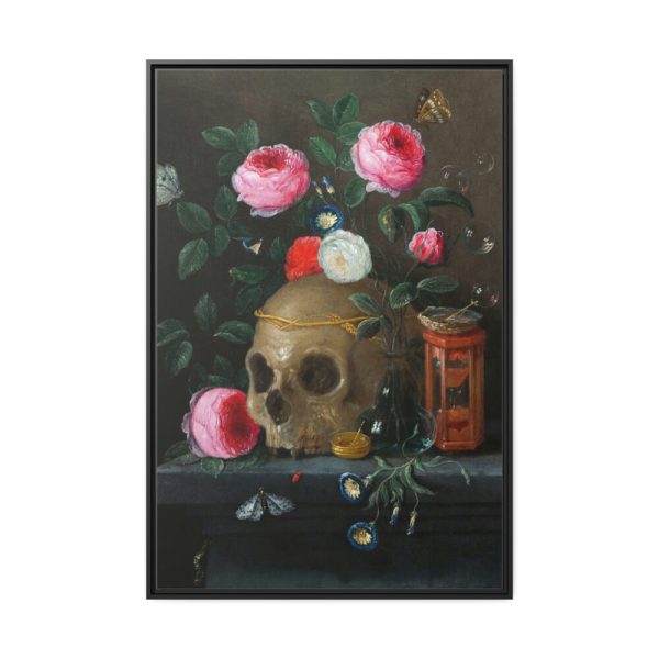 Vanitas Still Life by  Jan van Kessel Framed Canvas